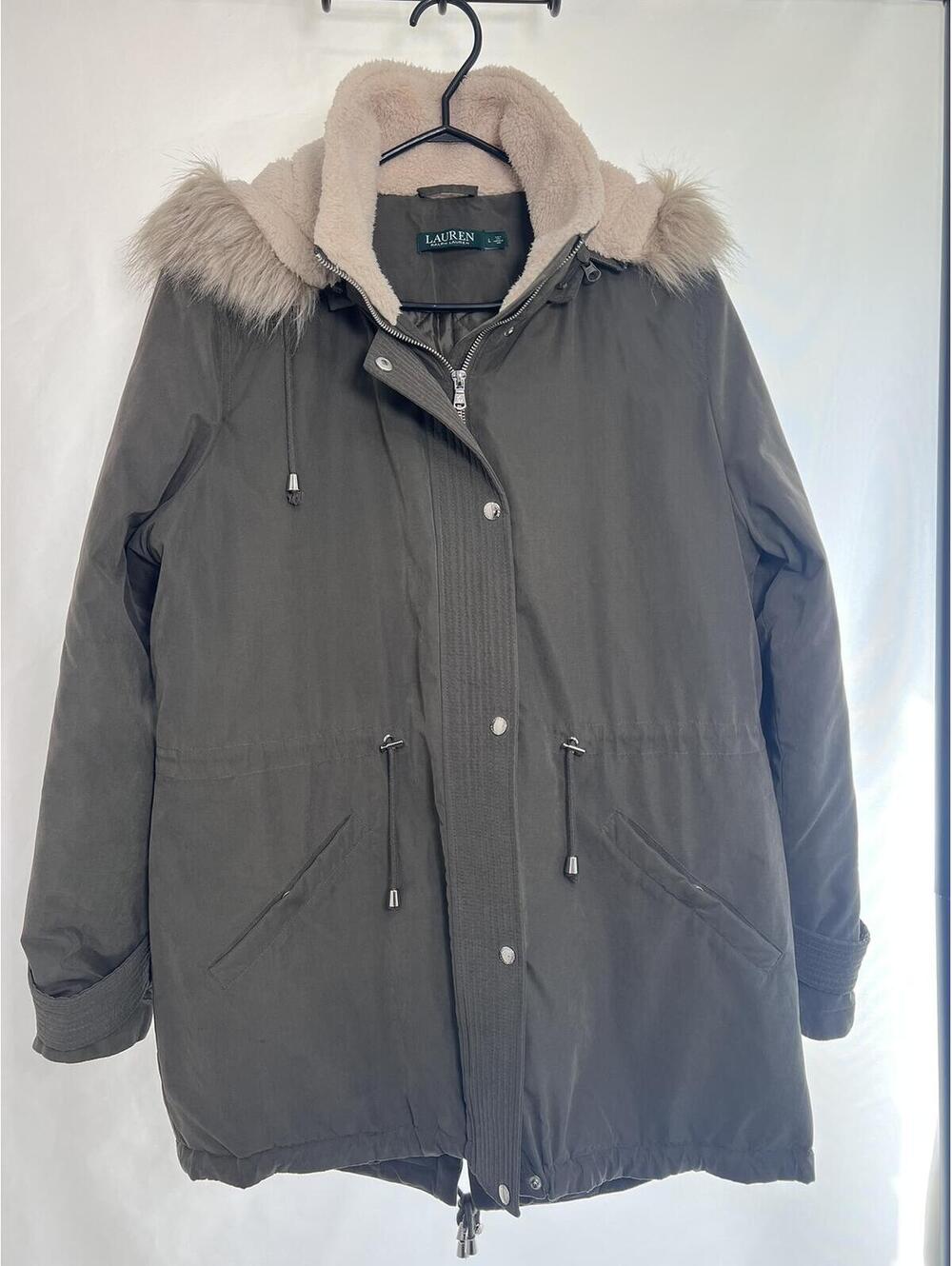 Lauren Ralph Lauren Winter Parka Jacket Women's Large Olive Green